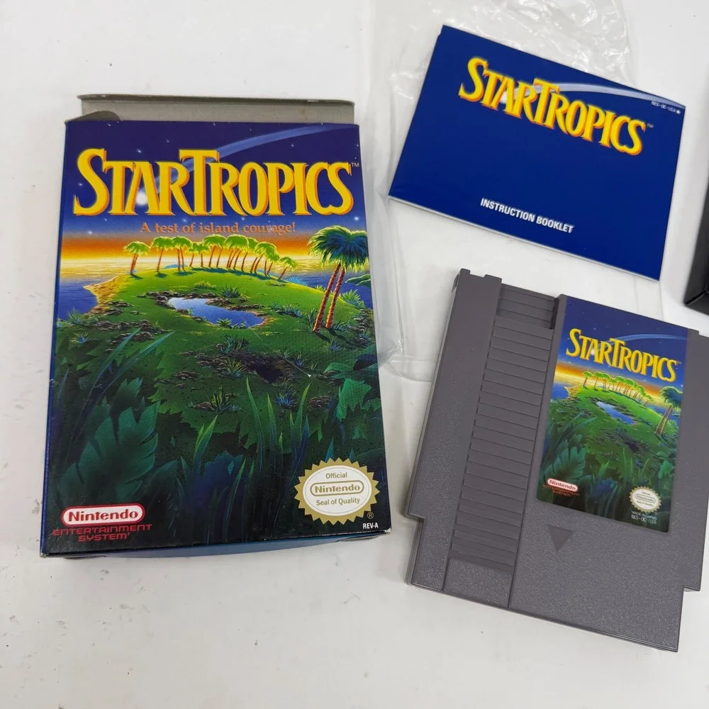 StarTropics Nintendo NES CIB Complete with Box Manual and Dust Sleeve 1990